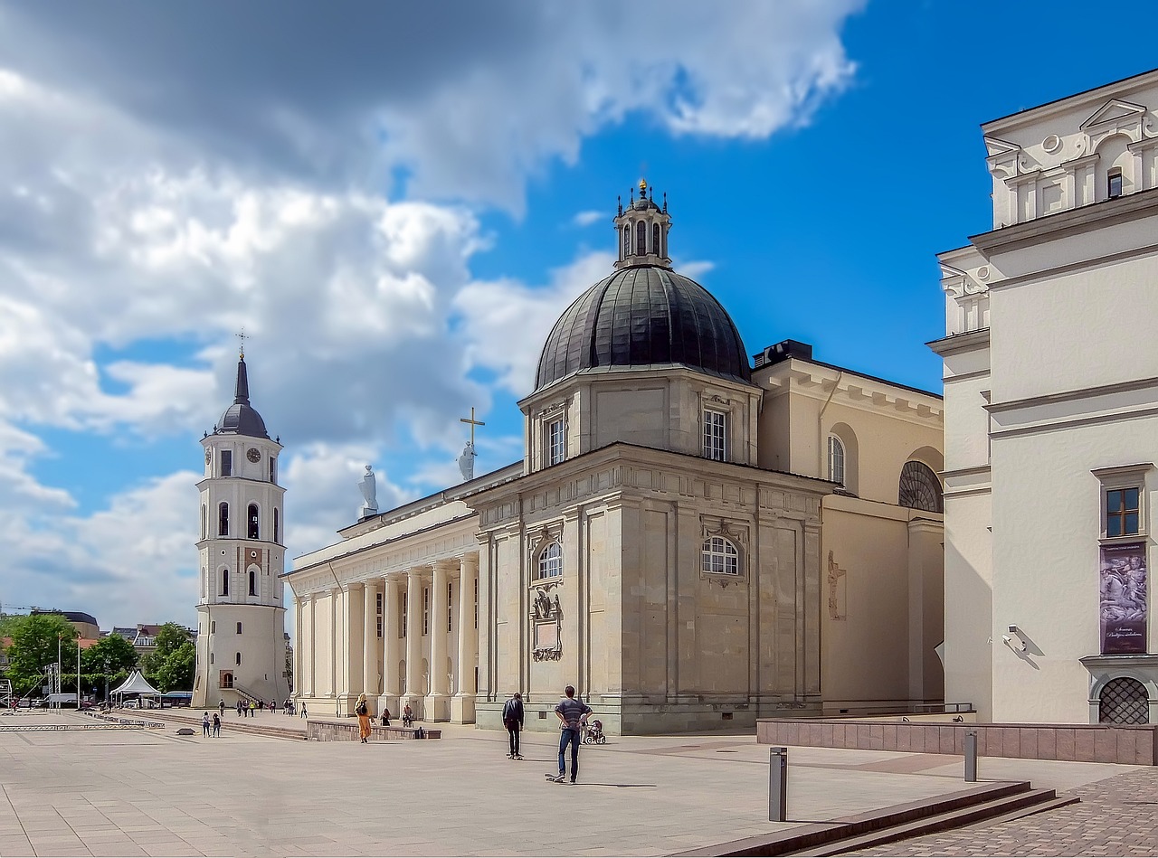 Vilnius old town churches and historic architecture